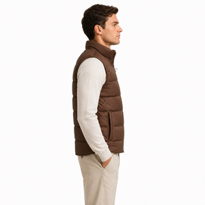 Profitez d'un confort supplémentaire en extérieur avec cette veste matelassée pour homme offrant une protection rembourrée et une coupe décontractée pour les journées fraîches. - Product Image 2