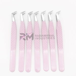 Pinzas para Pestañas RMI Color Rosa Bebé, Acero Inoxidable, Punta de 90 Grados, Punta de Precisión Suave, 10 mm de Longitud, Antimagnéticas - Product Image 2