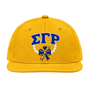 Casquette Snapback Personnalisée Sigma Gamma Rho pour Femme, Chapeau de Baseball Brodé de Lettres Grecques, Réglable, Style Décontracté Streetwear - Product Image 1