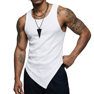 Débardeur Homme Sur Mesure Prix de Gros – Coupe Slim, Ourlet Pointu, Style Musculation, Sans Manches, Idéal Gym et Streetwear - Product Image 2