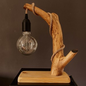 โคมไฟตั้งโต๊ะไม้มะม่วงแบบทิฟฟานี่ขายส่ง - Product Image 3
