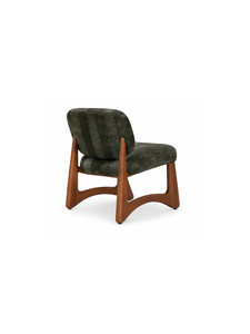 Silla Moderna Tapizada para Sala de Estar con Estructura de Madera, Respaldo Sólido, Diseño de Mediados de Siglo, Mueble Ergonómico de Descanso - Product Image 5