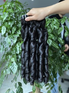 Extensiones de cabello Remy vietnamita 100% de alta calidad superior Super doble dibujado recto suave baile rizo trama pelo Color claro - Product Image 2