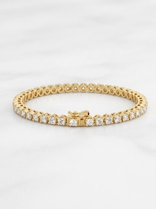 Bracelet tennis classique vintage avec diamants taille brillant, en acier inoxydable plaqué rhodium, certifié IGI, bijoux de mariage unisexe - Product Image 4