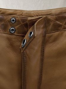 กางเกงหนังสีแทนแบบเผาไหม้สไตล์เอาท์โลว์ - Product Image 6