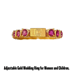 Adjustable Gold Wedding Ring for Women and Children - Product Image 2
