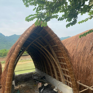 บ้านไม้สำเร็จรูปทรงเอเฟรม อลไพน์ เฟรมมิ่ง 100% เป็นมิตรกับสิ่งแวดล้อม บ้านบังกะโลทรงเอเฟรม ทำจากไม้ไผ่ ขนาด 20 ตร.ม. ซีเอนวิเน็กซ์ เวียดนาม ภาษี 0% พ็อด - Product Image 6