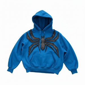 เสื้อฮู้ดดี้ทรงโอเวอร์ไซส์ สไตล์วินเทจ แต่งลายปักแบบแอพพลิเค่  สีบล็อก  ผ้าหนานุ่ม  แฟชั่นสตรีทแวร์ สำหรับผู้ชาย - Product Image 6