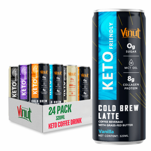VINUT 320ml Keto Coffee Mélange d'arabica et de robusta sans OGM et sans produits laitiers Marque privée OEM/ODM - Product Image 1