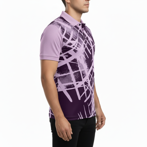 เสื้อโปโลผู้ชายคุณภาพสูงแบบกำหนดเอง แห้งเร็ว ผลิตจากโพลีเอสเตอร์ คอตั้ง ทรงโอเวอร์ไซส์ เสื้อยืดกีฬา - Product Image 3