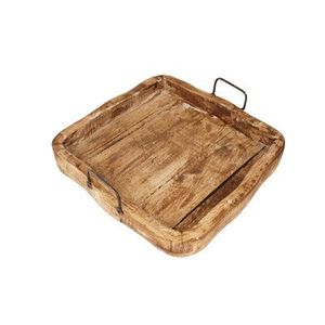 Bandeja de Madera Cuadrada para Decoración del Hogar, Bandeja de Madera Vintage de Alta Calidad para Servir Cristales, a un Precio Accesible - Product Image 1