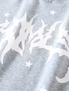 Y2K Custom Logo Baggy 300g Fleece Cotton Midweight Vintage Oversized Sweatpants Hoodie Set Screen Printed Breathable Plus Size - Product Image 5
