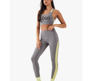 Conjunto Deportivo de 2 Piezas Personalizado 2026, Ropa Deportiva Elástica para Correr, Diseño Sólido, Ropa Moldeadora, Conjunto de Yoga Sexy para Mujer en Spandex y Algodón - Product Image 5