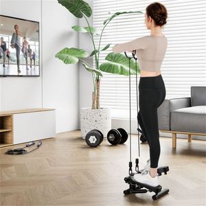 Mini stepper complet avec intensité réglable, écran LCD et bandes incluses pour l'exercice à domicile, noir - Product Image 2