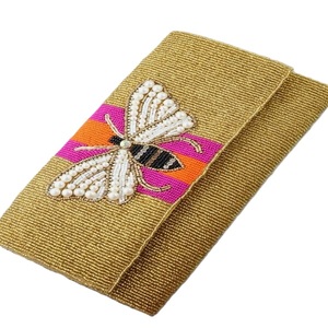 Cartera de mano de moda hecha a mano con cuentas de semillas de algodón, diseño de bordado elegante, bolso de mano de bordado premium para boda - Product Image 6