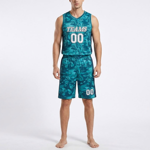 Camiseta de Baloncesto Personalizada Sublimada de Poliéster/Algodón para Hombre, Sin Mangas, Estampado de Camuflaje, Protección UV, Secado Rápido, Talla Grande - Product Image 2