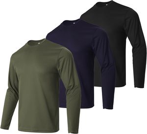 Camiseta de Hombre Lisa de Color Sólido, Cuello Redondo Clásico, Manga Larga, 100% Algodón, Corte Ajustado, Uso Diario Informal, OEM ODM - Product Image 6