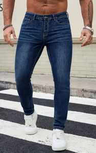 Jeans personnalisés pour hommes, denim streetwear, jeans unisexes surdimensionnés, jeans droits bleus à jambes larges pour hommes, pantalon en denim pour hommes - Product Image 2
