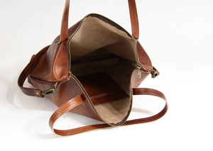 Sac fourre-tout en cuir véritable pour femme, couleur unie, fermeture à glissière, style minimaliste, utilisation quotidienne toutes saisons, sac à bandoulière - Product Image 2