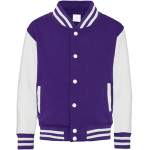 Vestes universitaires unisexes personnalisées de qualité supérieure, manches en laine, OEM, pour équipes de basketball de lycée, vêtements de sport matelassés à capuche réversibles - Product Image 4