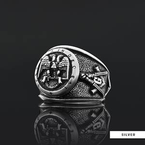 Bague Maçonnique BOJ 005 Personnalisée Unisexe Franc-Maçon Personnalisé Texas Maître Maçon Bague Chevalière Hip Hop Argent Prix Bas - Product Image 5