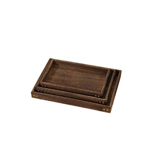 Eco-Friendly Acacia Wood Serving <b>Tray</b> with Handles-Large Rectangular Handcrafted Wooden Platter for <b>Breakfast</b> Coffee Table - Product Image 2