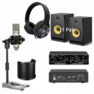 Kit d'Enregistrement Professionnel avec Enceinte de Monitoring de Studio, Microphone, Casque, Carte Son, Équipement pour Musique à Domicile, Chant et Diffusion - Product Image 1