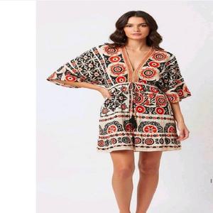 Robe de maternité mi-longue vintage en crêpe et dentelle acrylique pour femme, avec soutien-gorge intégré, séchage rapide, couleur unie - Product Image 1