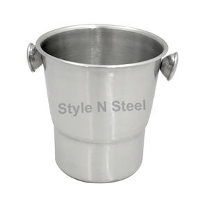 Cubo de Hielo de Acero Inoxidable con Enfriador de Vino Metálico para Champán, Cerveza, Fiestas y Bebidas - Product Image 1
