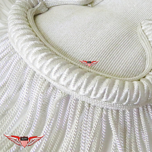 Elegantes Epaulettes de Tela Trenzada Beige Hechos a Mano y Ecológicos, Accesorios para Prendas de Ceremonia - Product Image 2