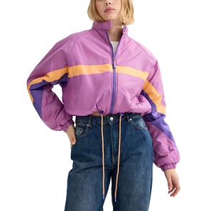 Veste coupe-vent pour femme tendance, en nylon, séchage rapide, imperméable, service OEM, logo personnalisé, vestes à blocs de couleur - Product Image 3