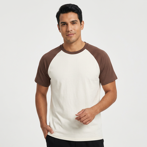 Camiseta de Manga Corta para Hombre, Cuello Redondo, Casual, Lisa, de Color Sólido, Tejida, Corte Regular - Product Image 3