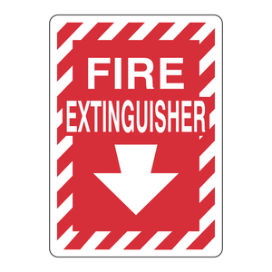 Panneau de signalisation d'extincteur BradyLite haute visibilité en PVC réfléchissant, durable, pour intérieur/extérieur - Product Image 2