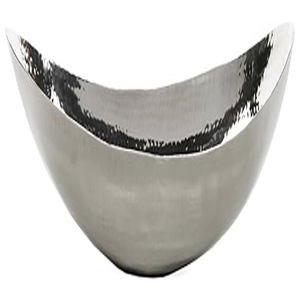 Bol ovale en acier inoxydable martelé, centre de table décoratif pour bougies, sphères, pot-pourri et mise en scène de table, bol moderne - Product Image 3