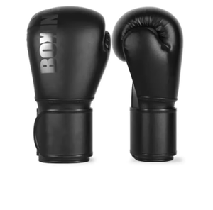 Guantes de Boxeo Negros de Dedo Completo con Cierre de Cordones para Adultos, Equipo de Entrenamiento de Artes Marciales, Guantes con Logotipo Personalizado, Guantes de Entrenamiento OEM - Product Image 1