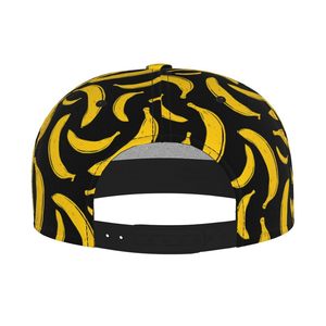 Gorra Snapback con Estampado de Plátano, Negra y Amarilla, Diseño de Frutas, 6 Paneles, Ajustable, Unisex, Estilo Urbano, de Algodón - Product Image 4