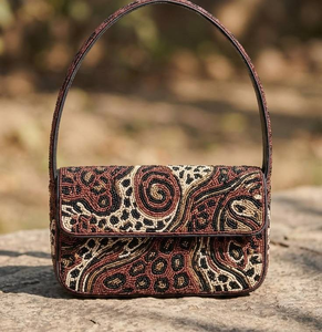 Sac à bandoulière de luxe personnalisé en coton perlé, imprimé en typographie, motif feuille, sac à main de soirée brodé pour femme, tendance - Product Image 4