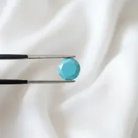 GNSJ Pierres précieuses en turquoise naturelle à 100 %, taille ronde rose, facettées, non chauffées, d'Arizona, 6-8 mm, 11 pièces, 11,15 ct, pour la fabrication de bijoux