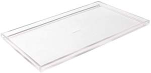 Rectangular Acrylic Display Serving Tray For Tea Coffee Breakfast Top Rated <b>Clear</b> Lucite Tray For Cosmetics & Coffee <b>table</b> decor - Product Image 2