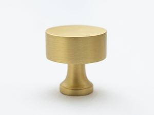 Bouton de meuble rond en laiton massif pour cuisine et chambre, poignée de tiroir circulaire simple, quincaillerie de porte d'armoire - Product Image 3