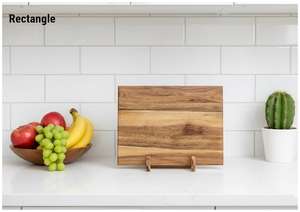 Wooden Chopping Board With Deer Horn Handle Rectangle <b>Shape</b> Natural Grain Design Anti Slip Kitchen Cutting <b>Block</b> - Product Image 6