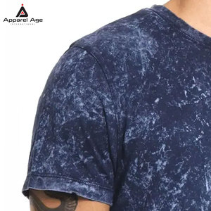 T-shirt ample imprimé respirant style streetwear délavé à l'acide pour homme – Vente chaude – 100 % coton léger – T-shirts délavés à l'acide pour homme - Product Image 5