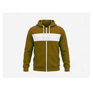 Veste à capuche zippée intégrale en molleton de coton, conception personnalisée OEM pour hommes, femmes et jeunes, idéale pour l'entraînement et le sport - Product Image 2