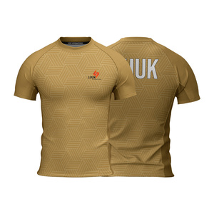 Vêtements d'entraînement sportifs personnalisés, haut de sport respirant, antibactérien, logo imprimé personnalisé, séchage rapide, 100% polyester, t-shirt de sport - Product Image 4