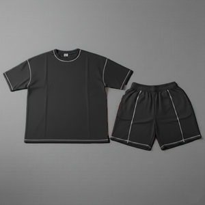 Conjuntos de Camisetas y Pantalones Cortos de Alto Rendimiento con Diseño de Logotipo Personalizado, MOQ Bajo, Estilo Moderno, Ropa Urbana de Dos Piezas para Hombre - Product Image 4