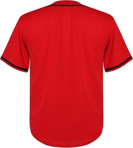 Maillot de baseball personnalisé noir et turquoise, imprimé par transfert thermique, en spandex/polyester, séchage rapide, évacuation de l'humidité, unisexe, adulte, manches courtes - Product Image 3