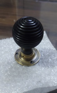Premium Quality Ebony Wood <b>Beehive</b> Touch Control Modern <b>Door</b> Rim Knob <b>Handle</b> for Bedroom <b>Door</b> Lock - Product Image 5