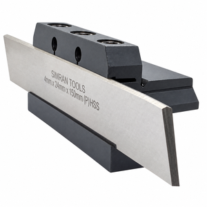 Portaherramientas de corte tipo abrazadera para torno, vástago de 1/2 pulgada con cuchilla HSS de 24 mm para torneado, ranurado y mecanizado de metales - Product Image 1