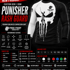White Short Sleeve Rash Guard <b>Compression</b> <b>Shirt</b> <b>Black</b> Accents Sublimated Design UPF50+ Anti-UV Quick Dry Breathable Eco-Friendly - Product Image 1