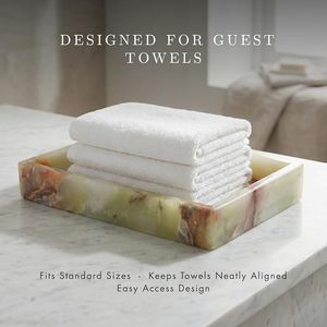 Bandeja de Baño Moderna y Económica de Mármol para Jabón, Botellas de Loción, Toallas y Organización Elegante del Baño por AALIYAN IMPEX - Product Image 4
